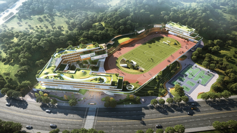 书山云台，和成自然一一和印初中建设项目设计