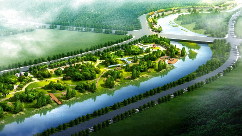 江西萍乡萍水河沿江风光带概念性方案设计