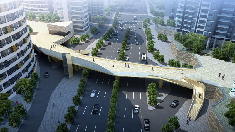 长沙市北辰三角洲连接桥